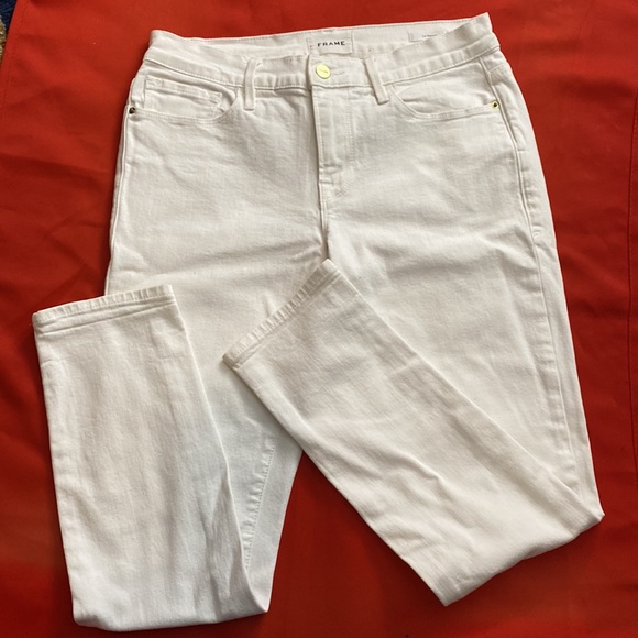 FRAME WHITE JEANS (Le Garçon) NWOT - Picture 7 of 13